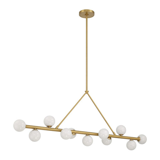 Crystorama Terrell 11 Light 46.5" Chandelier, Luxe Gold/White