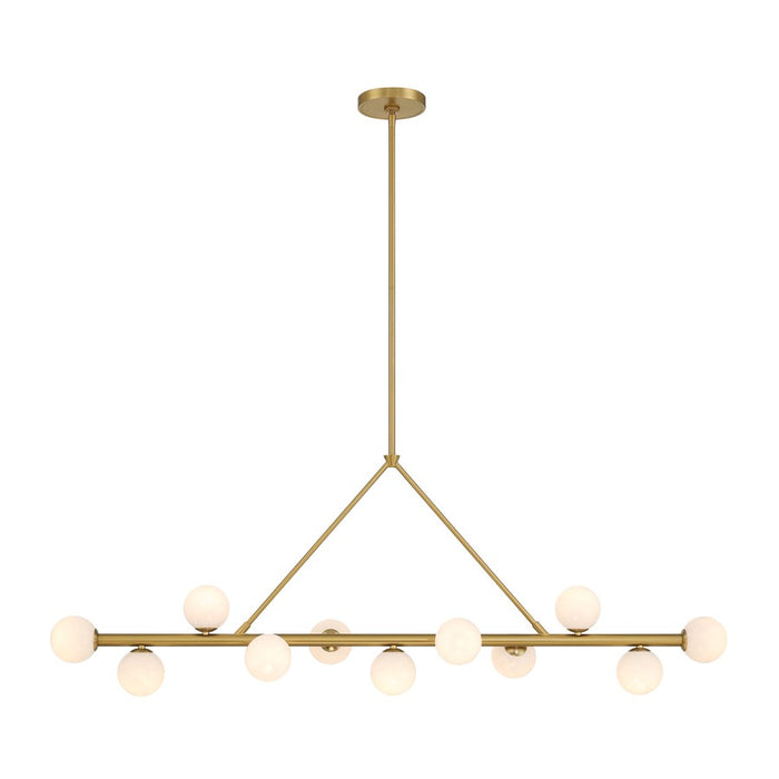 Crystorama Terrell 11 Light 46.5" Chandelier, Luxe Gold/White