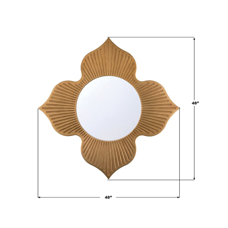 Crystorama Tullos 48" Mirror, Burnished Brass