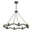 Crystorama Vance 8 Light 39" Chandelier, Bronze Noir/White - VNC-6508-NB