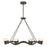 Crystorama Vance 8 Light 39" Chandelier, Bronze Noir/White