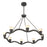 Crystorama Vance 8 Light 39" Chandelier, Bronze Noir/White