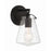 Crystorama Voss 1 Light Sconce, Matte Black/Clear Glass