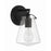 Crystorama Voss 1 Light Sconce, Matte Black/Clear Glass