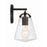 Crystorama Voss 1 Light Sconce, Matte Black/Clear Glass