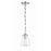 Crystorama Voss 1 Light 9" Mini Pendant, Polished Nickel/Clear Glass
