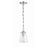 Crystorama Voss 1 Light 9" Mini Pendant, Polished Nickel/Clear Glass