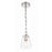 Crystorama Voss 1 Light 9" Mini Pendant, Polished Nickel/Clear Glass