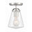 Crystorama Voss 1 Light Semi Flush Mount, Nickel/Clear