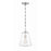 Crystorama Voss 1 Light 11" Mini Pendant, Polished Nickel/Clear Glass