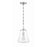 Crystorama Voss 1 Light 11" Mini Pendant, Polished Nickel/Clear Glass