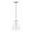Crystorama Voss 1 Light 11" Mini Pendant, Polished Nickel/Clear Glass