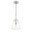 Crystorama Voss 1 Light 11" Mini Pendant, Polished Nickel/Clear Glass