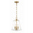 Crystorama Voss 3 Light Mini Chandelier, Luxe Gold/Clear Glass