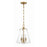 Crystorama Voss 3 Light Mini Chandelier, Luxe Gold/Clear Glass