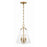 Crystorama Voss 3 Light Mini Chandelier, Luxe Gold/Clear Glass