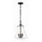 Crystorama Voss 3 Light Mini Chandelier, Matte Black/Clear Glass