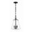 Crystorama Voss 3 Light Mini Chandelier, Matte Black/Clear Glass