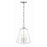 Crystorama Voss 3 Light Mini Chandelier, Polished Nickel/Clear