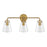 Crystorama Voss 3 Light Bath Light, Luxe Gold/Clear