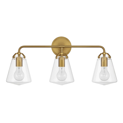 Crystorama Voss 3 Light Bath Light, Luxe Gold/Clear