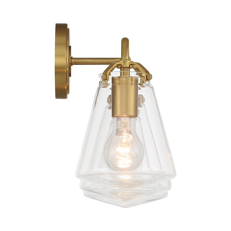 Crystorama Voss 3 Light Bath Light, Luxe Gold/Clear