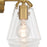 Crystorama Voss 3 Light Bath Light, Luxe Gold/Clear