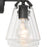 Crystorama Voss 3 Light Bath Light, Matte Black/Clear