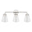 Crystorama Voss 3 Light Bath Light, Polished Nickel/Clear