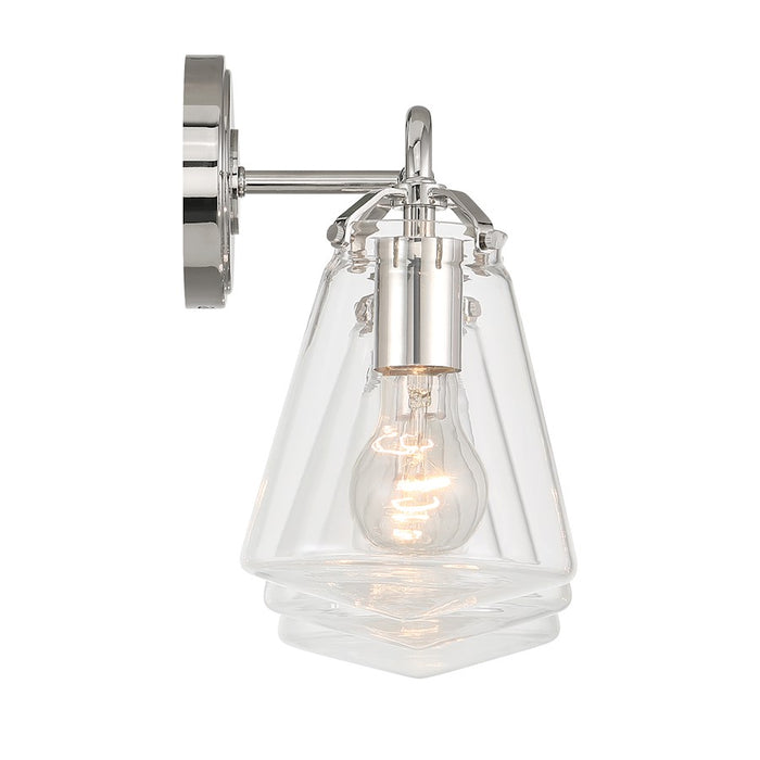 Crystorama Voss 3 Light Bath Light, Polished Nickel/Clear