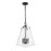 Crystorama Voss 4 Light 15" Pendant, Matte Black/Clear