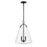 Crystorama Voss 4 Light 15" Pendant, Matte Black/Clear