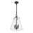 Crystorama Voss 4 Light 15" Pendant, Matte Black/Clear