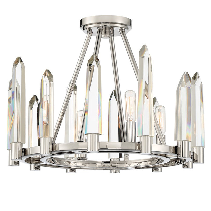 Crystorama Watson 4 Light Ceiling Mount, Polished Nickel