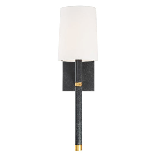 Crystorama Weston 1 Light Wall Mount, Black/Antique Gold