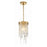 Crystorama Winfield 1 Light Pendant, Antique Gold