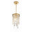 Crystorama Winfield 1 Light Pendant, Antique Gold
