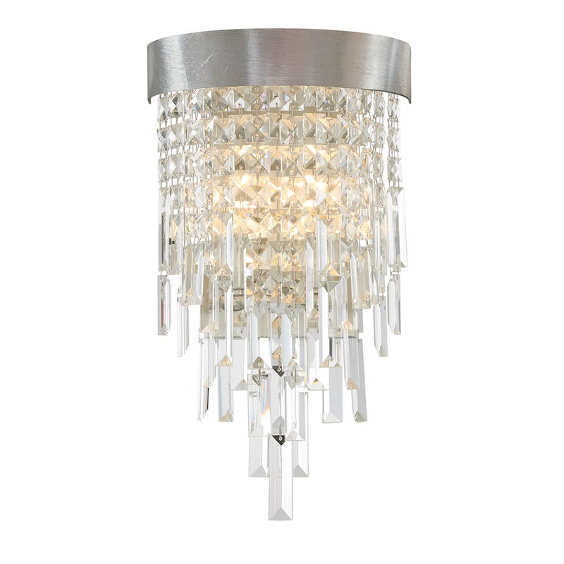 Crystorama Winfield 2 Light Sconce, Antique Silver