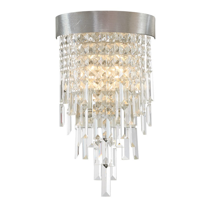 Crystorama Winfield 2 Light Sconce, Antique Silver - WIN-212-SA-CL-MWP