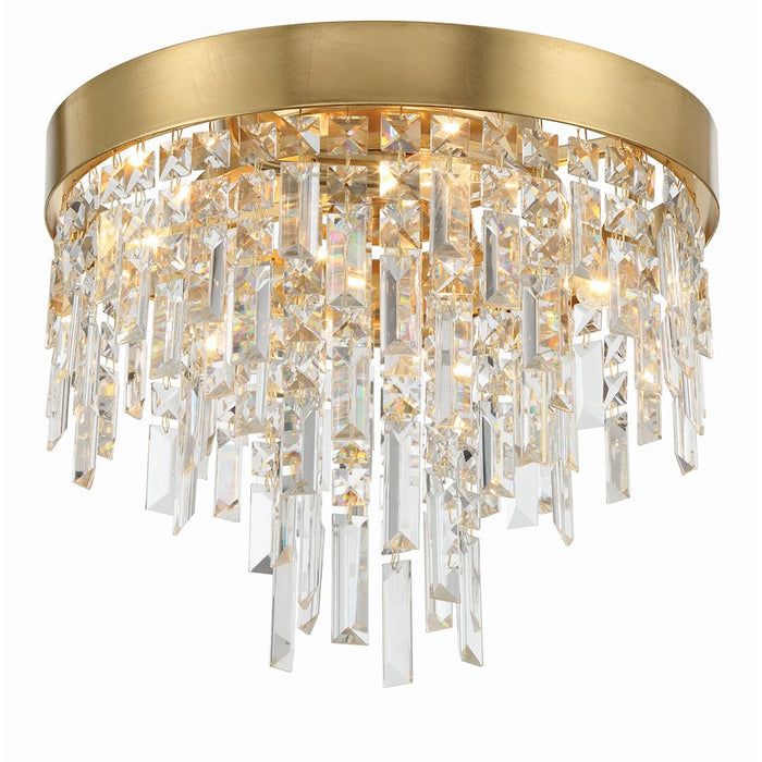 Crystorama Winfield 4 Light Flush Mount, Antique Gold