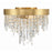 Crystorama Winfield 4 Light Flush Mount, Antique Gold