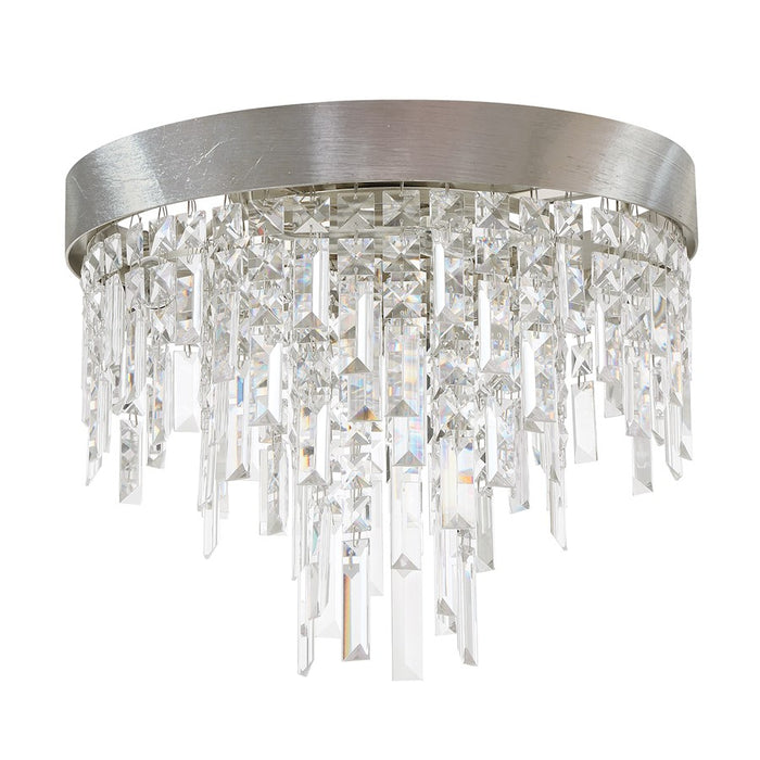 Crystorama Winfield 4 Light Flush Mount, Antique Silver