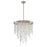 Crystorama Winfield 5 Light Chandelier, Antique Silver