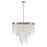 Crystorama Winfield 6 Light Chandelier, Antique Silver
