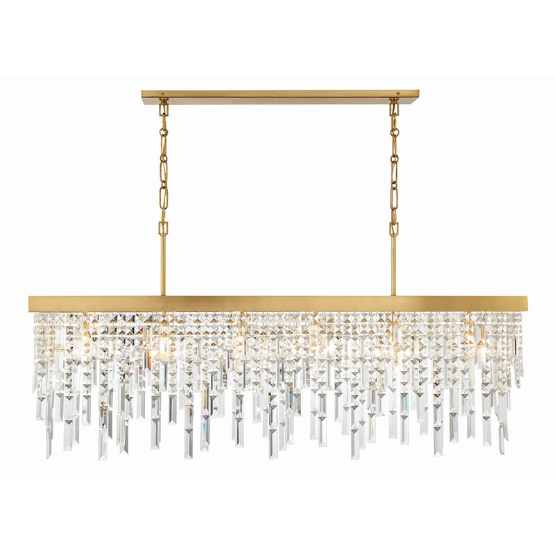 Crystorama Winfield 6 Light 25" Chandelier, Antique Gold