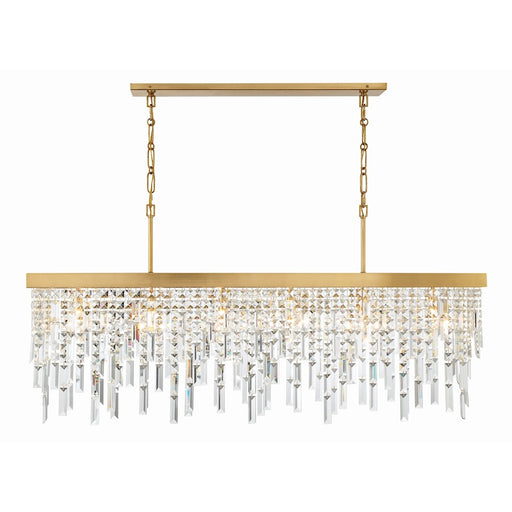 Crystorama Winfield 6 Light 25" Chandelier, Antique Gold
