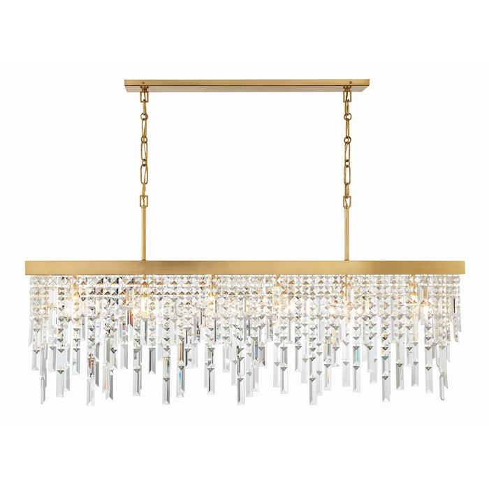 Crystorama Winfield 6 Light 25" Chandelier, Antique Gold