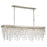 Crystorama Winfield 6 Light Linear Chandelier, Silver