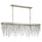 Crystorama Winfield 6 Light Linear Chandelier, Silver