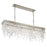 Crystorama Winfield 6 Light Linear Chandelier, Silver